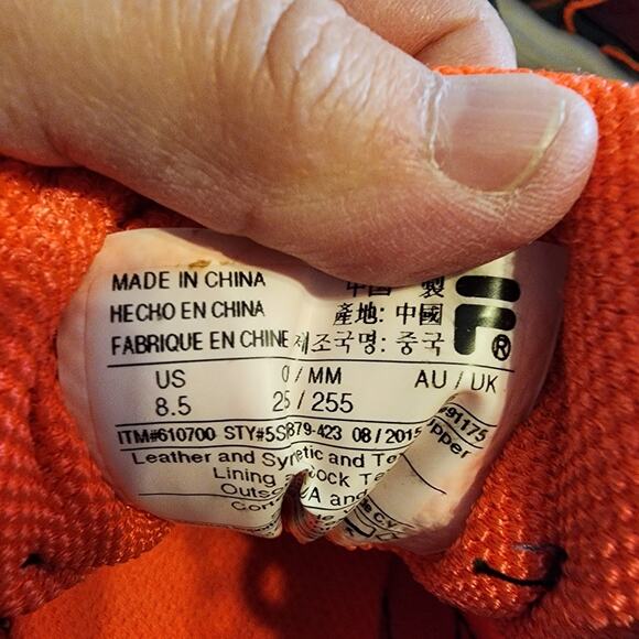 FILA EUC WOMEN'S SIZE 8.5 COOLMAX ATHLETIC SNEAKERS SHOES - Picture 8 of 8